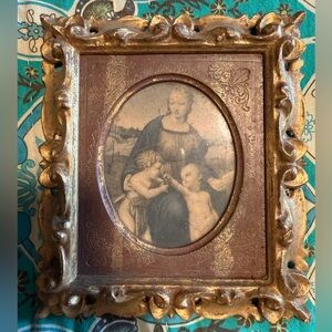 Vintage framed wall hanging